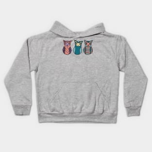 Cute Hand Drawn Owl Design Kids Hoodie